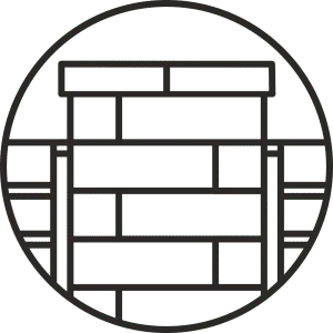 Icon representing masonry.