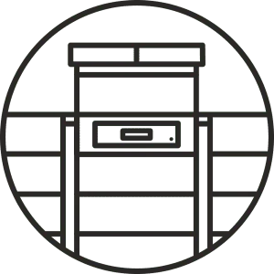 Icon representing outdoor kitchen.
