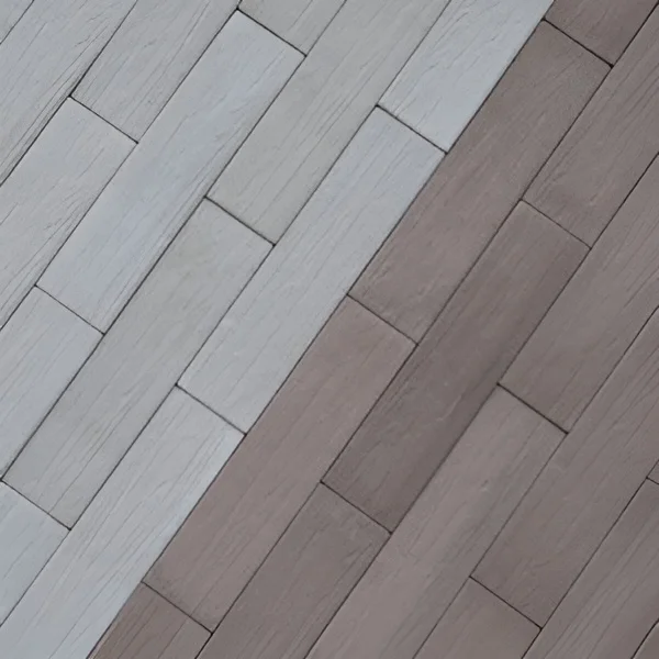 Image of a contrasting floor make wtih Lunar Path concrete planks by Orange Pavers.